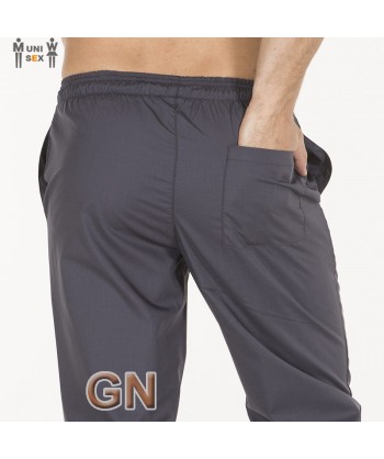 Pantalón lisos unisex de cocina con cordón y bolsillos color gris marengo