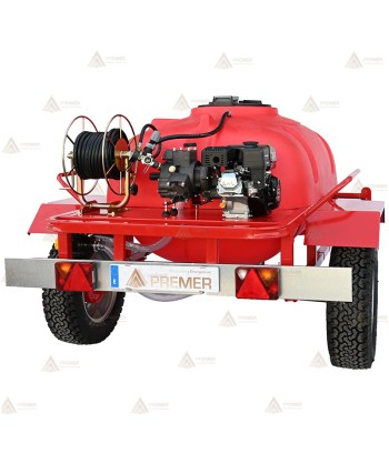 Remolque contra incendios con motobomba 51 L/min y 40 Bar.