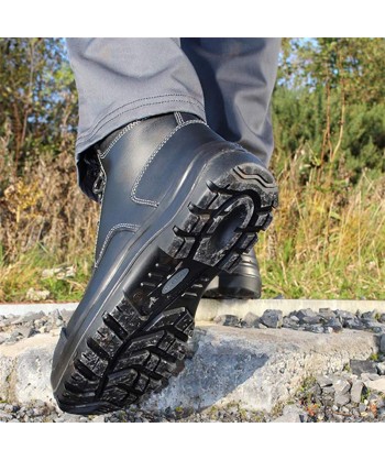Botas táctica de piel flor de seguridad con cremallera y cordura S3 HRO