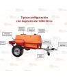 Remolque contra incendios con motobomba 96 L/min - 40 Bar y Arranque Eléctrico.