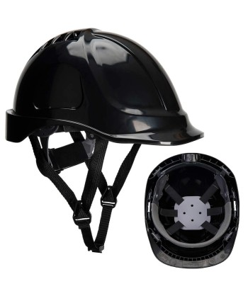 Casco protección blanco con barbuquejo