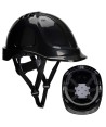 Casco protección blanco con barbuquejo