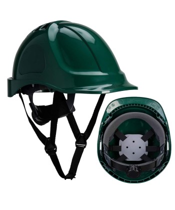 Casco protección blanco con barbuquejo