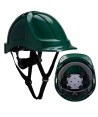 Casco protección blanco con barbuquejo