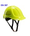 Casco protección blanco con barbuquejo
