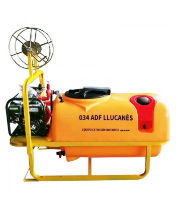 Bancada contra incendios con motobomba 200 L/min y 7,5 Bar.