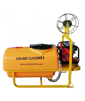Bancada contra incendios con motobomba 200 L/min y 7,5 Bar.