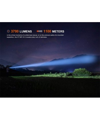 Linterna HT18R V2.0 de Fenix especial para caza (3700 lúmenes)