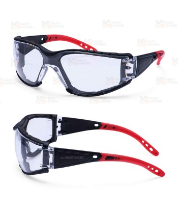 Gafas deportivas de seguridad anti arañazos y anti empañamiento con ocular incoloro