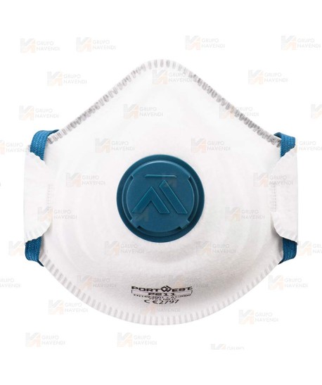 Mascarilla dolomita con válvula tipo FFP2 NR D (Pack 10 unid.)
