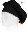 Gorro chef champiñón color  negro a juego con chaqueta