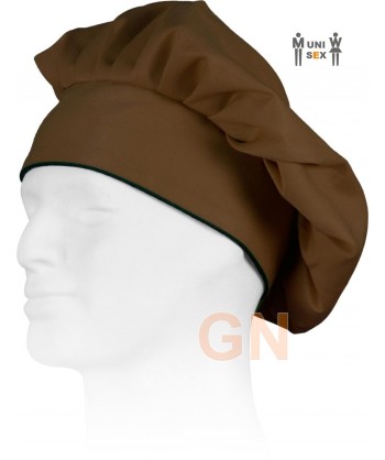 Gorro chef champiñón color  marrón a juego con chaqueta
