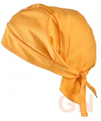 Gorro bandana de cocina color mostaza