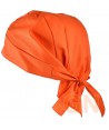 Gorro bandana de cocina color naranja