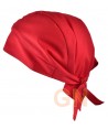 Gorro bandana de cocina color rojo