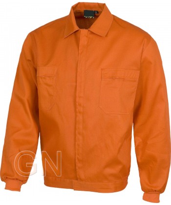 Cazadora ligera multibolsillos color naranja