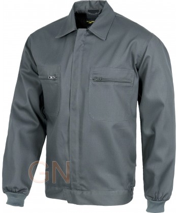 Cazadora ligera multibolsillos color gris oscuro