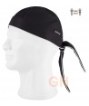 Gorro bandana negro con vivo a contraste blanco