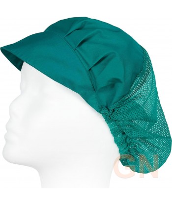 Cofia recoge pelo con visera y rejilla color verde