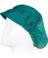 Cofia recoge pelo con visera y rejilla color verde