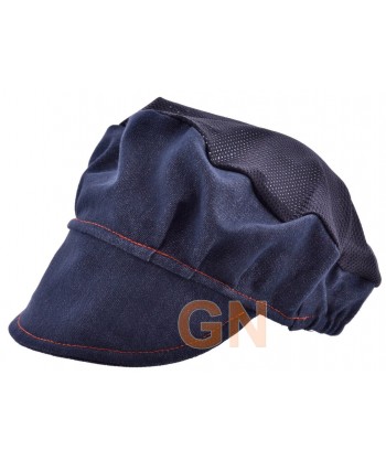 Cofia recoge pelo con visera y rejilla color tejano azul