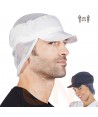 Gorro unisex para cocinas de tela y rejilla con visera y cubrenucas todo blanco