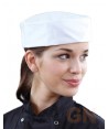 Gorro redondo de cocina con tejido anti manchas color blanco
