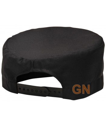 Gorro redondo de cocina con tejido anti manchas color negro