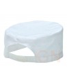 Gorro redondo de cocina con tejido anti manchas color blanco