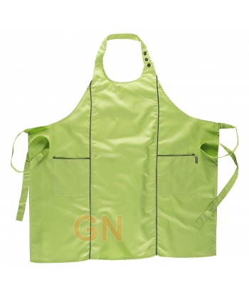Delantal con peto y combinado para cocina color verde lima