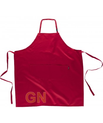 Delantal con peto liso para cocina y hostelería rojo