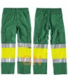 Pantalón bicolor alta visibilidad verde/amarillo A.V.