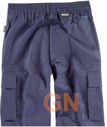 Pantalón bicolor multibolsillos con refuerzos de alta visibilidad