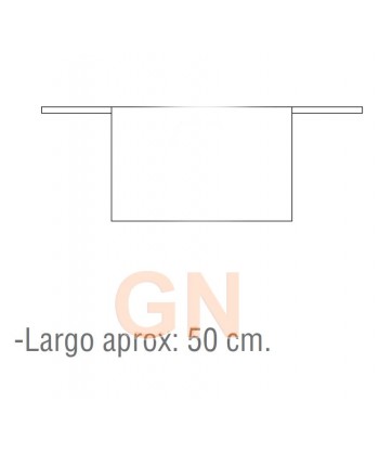 Delantal corto sin bolsillos colores lisos   (50 x 75 cm)