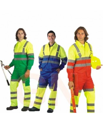 Pantalón bicolor con refuerzos en alta visibilidad