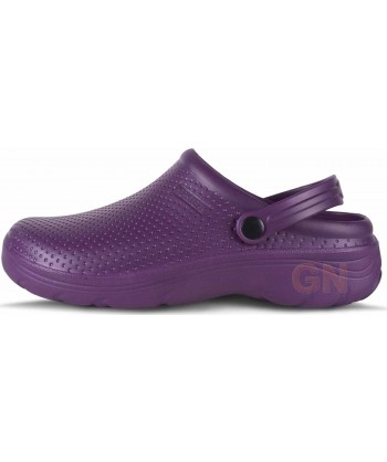 zueco sanitario eva con correa de sujeción color morado
