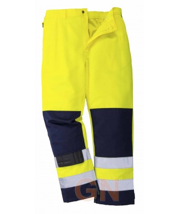 Pantalón bicolor marino y amarillo alta visibilidad Portwest TX71