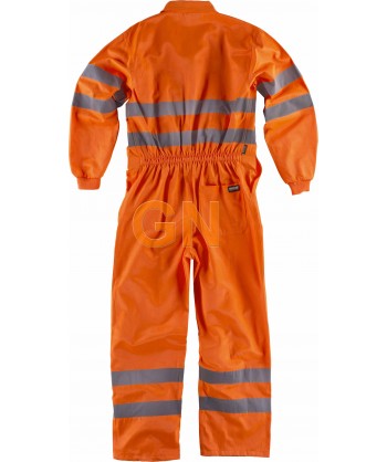 Buzo monocolor de alta visibilidad clase 3  naranja flúor