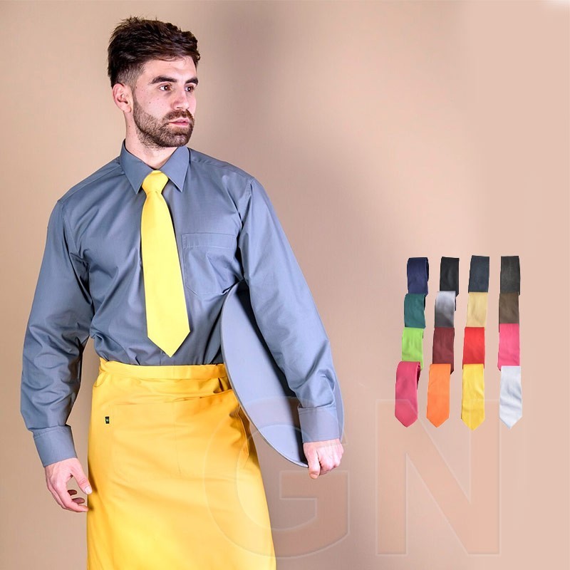 Corbata de colores lisos para uniformidad y hostelería