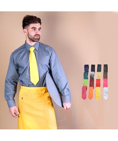 Corbata de colores lisos para uniformidad y hostelería