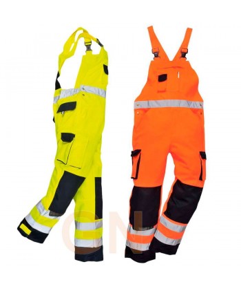 Peto de alta visibilidad bicolor, acolchado e impermeable