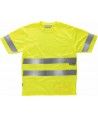 Camiseta alta visibilidad clase 2 de manga corta y transpirable amarillo flúor