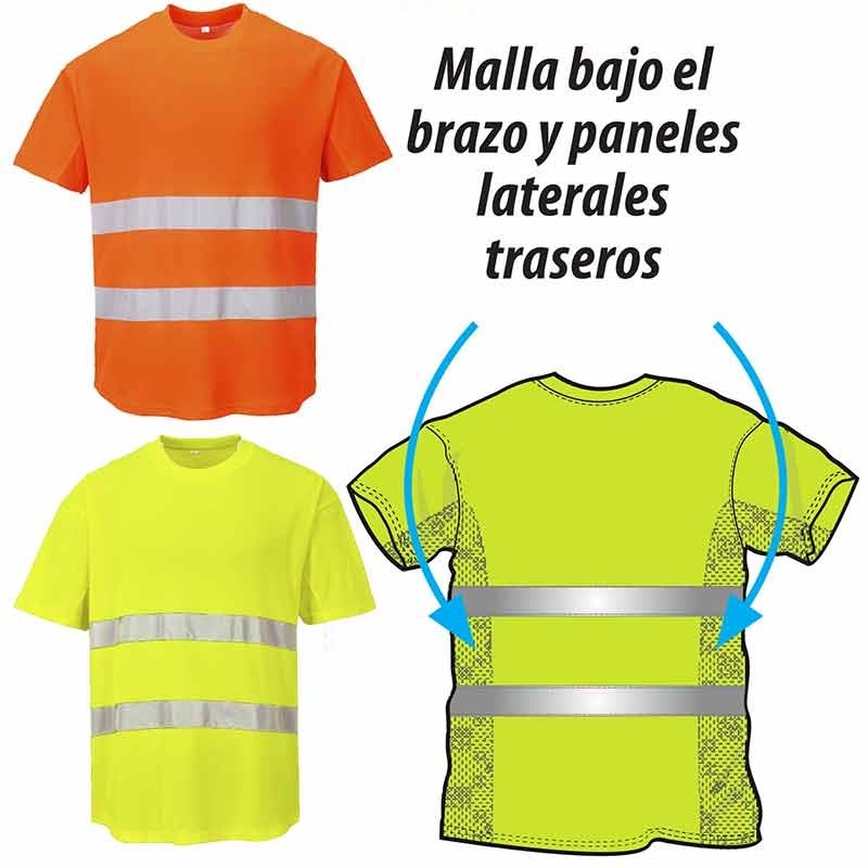 Camiseta bicapa manga corta transpirable