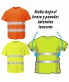 Camiseta bicapa manga corta transpirable
