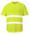 Camiseta bicapa manga corta transpirable amarillo alta visibilidad