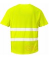 Camiseta bicapa manga corta transpirable amarillo A.V.