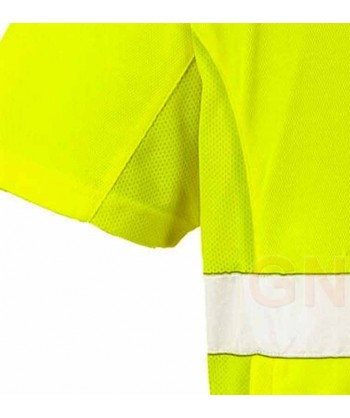 Camiseta bicapa manga corta transpirable amarillo alta visibilidad