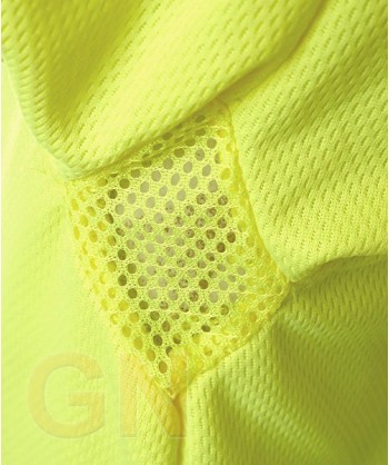 Polo manga larga alta visibilidad amarillo A.V./gris