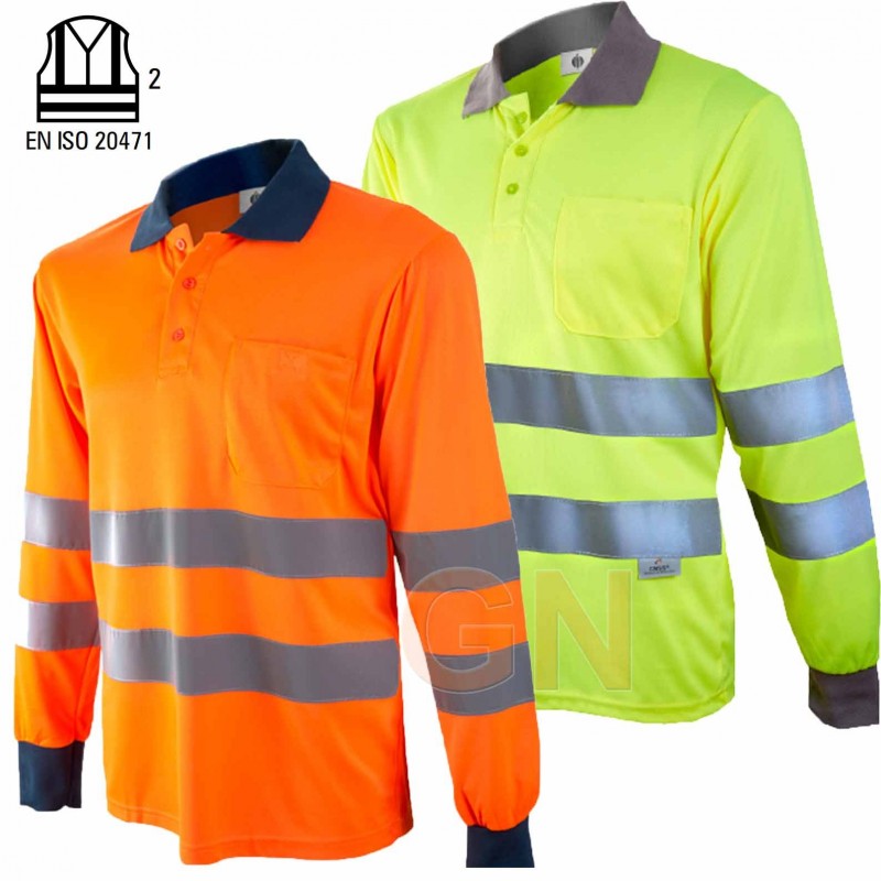 Polo manga corta alta visibilidad