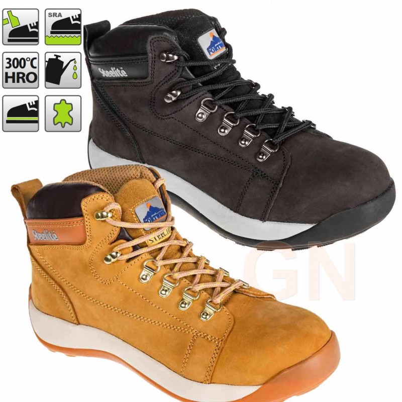 Bota de piel nobuck con puntera de seguridad SB HRO  (300º)